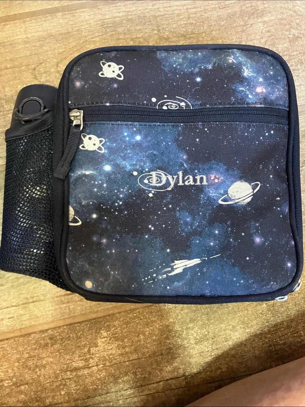 POTTERY BARN SMALL MACKENZIE NAVY GALAXY BACKPACK, LUNCHBOX / WATER-BOTTLE SET